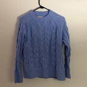 Aerie Men's Light Blue Cable Knit Sweater